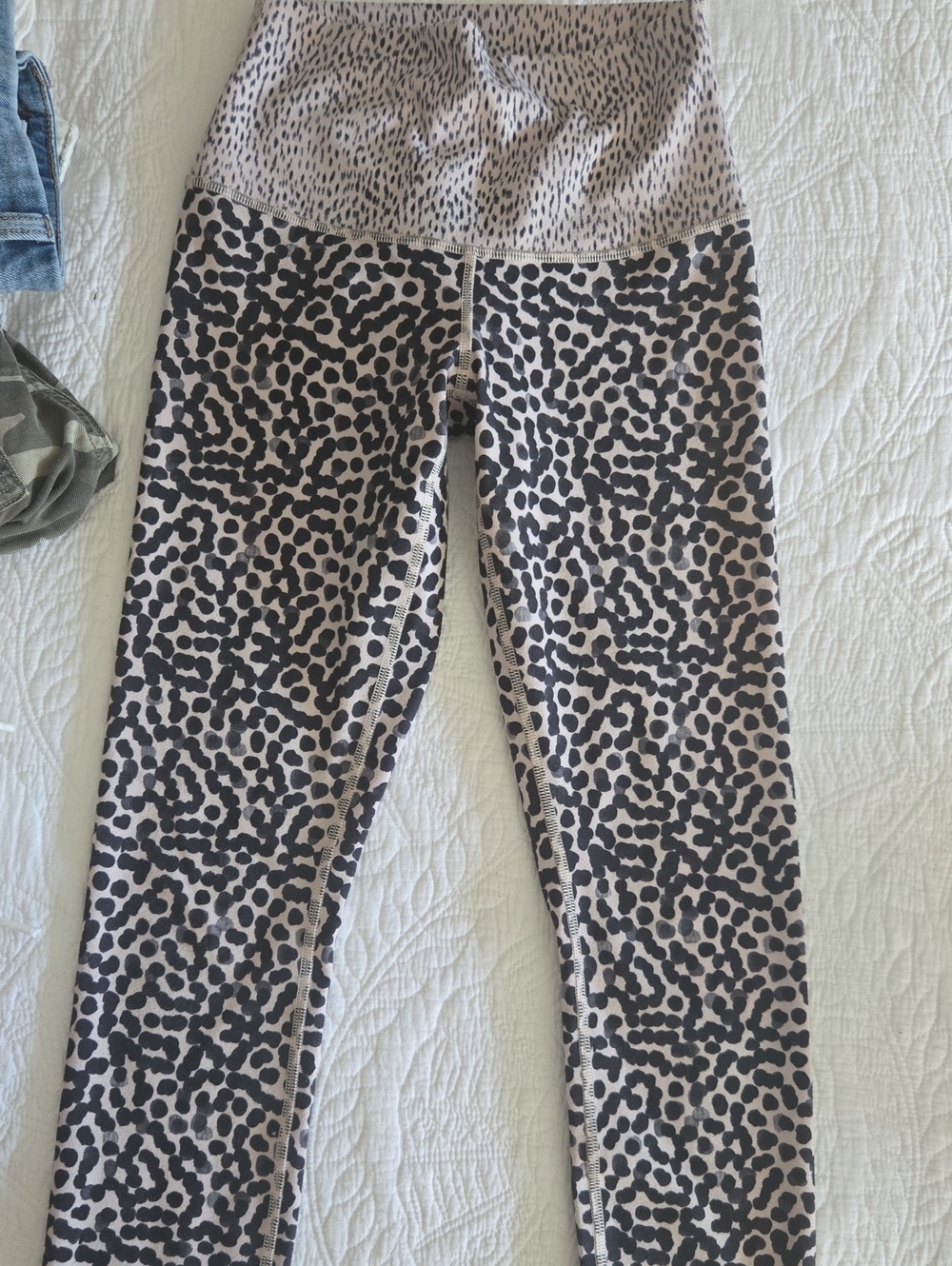 lululemon athletica Black and White Leopard Print High-Rise Leggings